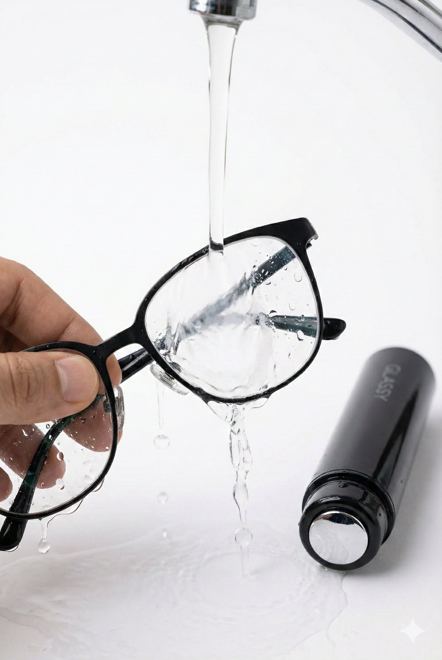 Glassy Step 3 - Rinse & Wipe